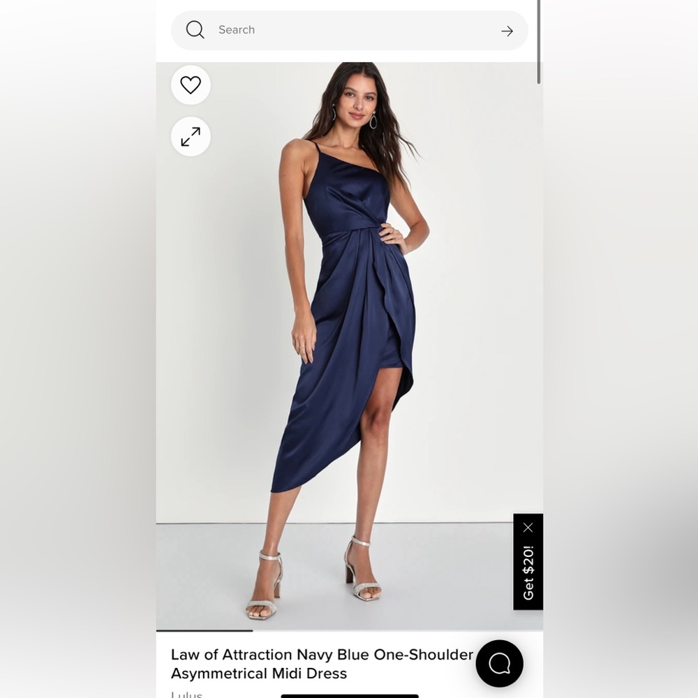 Navy high low cocktail dress -make an offer! Lulus brand.